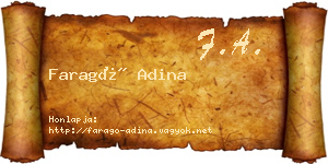 Faragó Adina névjegykártya