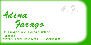 adina farago business card